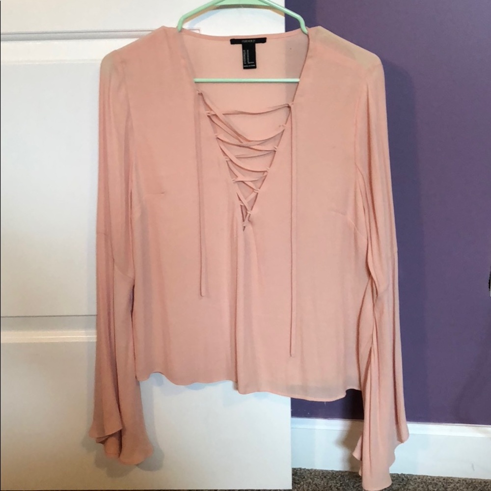 Forever 21 lace up shirt